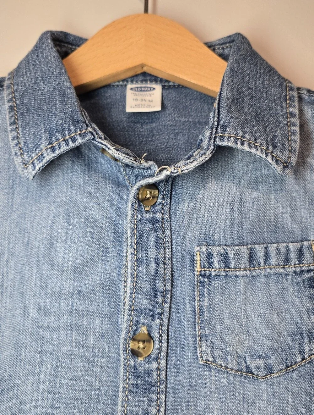 Old Navy Kids Denim Button-Down Shirt - Blue